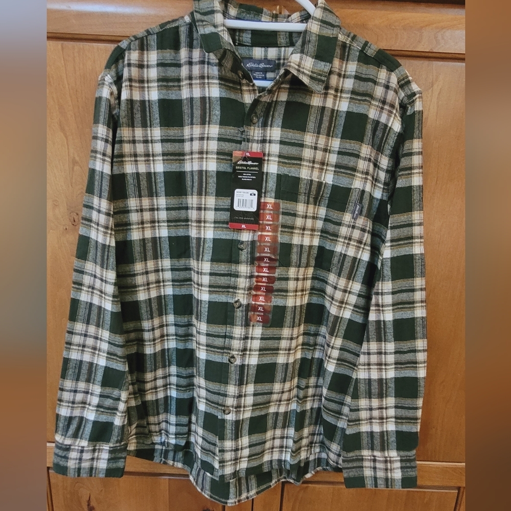 NWT | Eddie Bauer Bristol Flannel Bayleaf Plaid